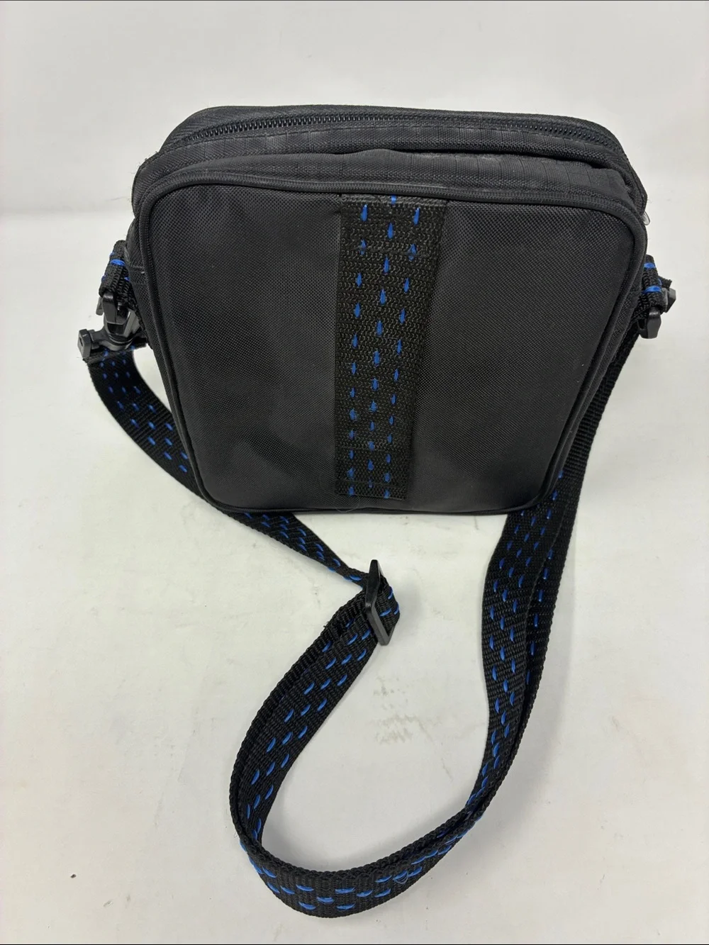 Samsonite Black Messenger Bag with Blue Accents
